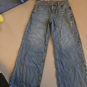 American Eagle Outfitters Flare Jeans in Classic Blue